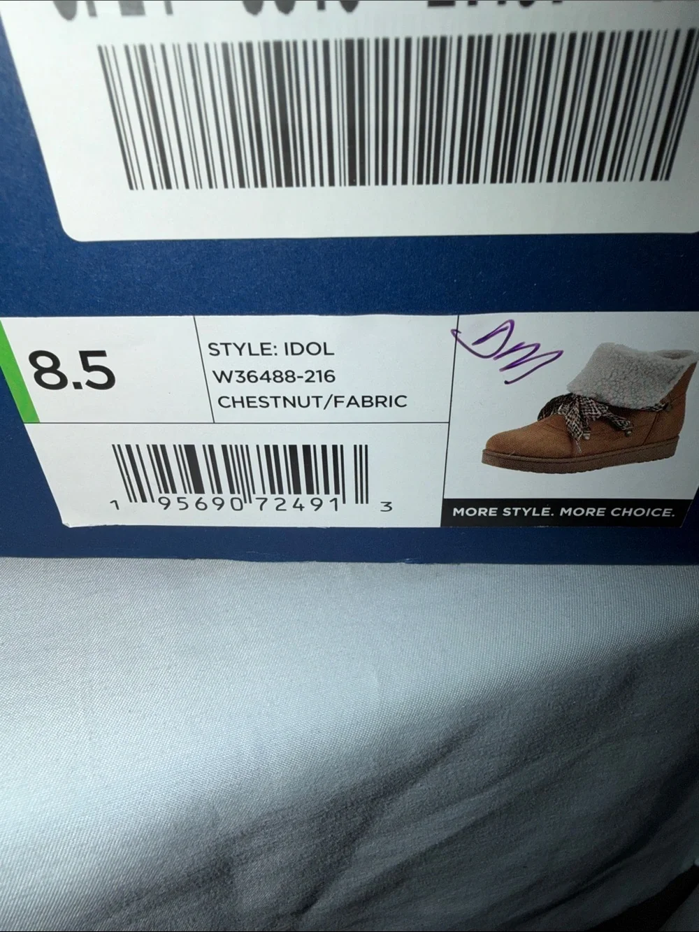 White Mountain Tan Faux-Suede Sherpa-Lined Ankle Boot with Braided Laces